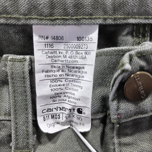 Carhartt B11 MOS Pants Mens 44x30 Green Workwear Original Fit Utility Cotton - Picture 6 of 10